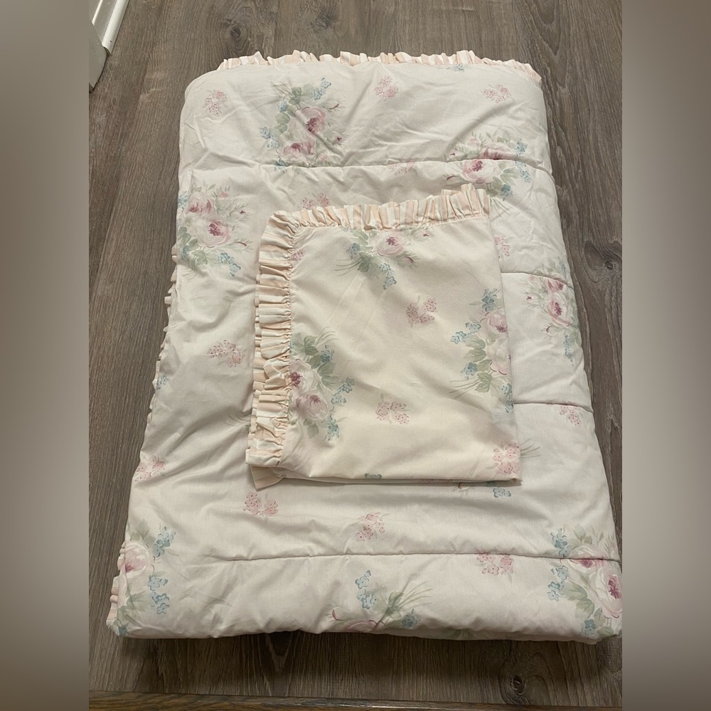 Simply Shabby Chic Kids Misty Rose Standard Pillow Sham + Twin Comforter set - Picture 3 of 16